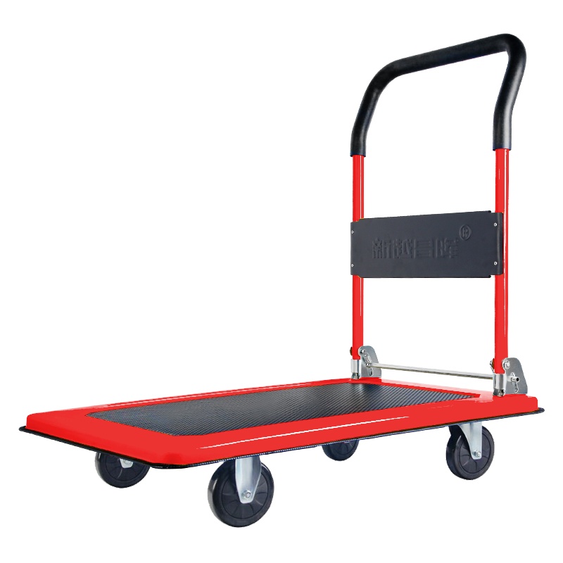 新越昌晖钢板车平板车小推车折叠手推车搬运车手拉车拉货车轻音拉杆车小拖车 47*73cm承重约500斤 MNX126