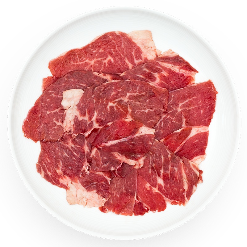 太阳谷 加拿大AAA级谷饲特厚肥牛片200g 高品质进口家庭火锅食材 原切厚度约1.5mm 涮锅美味