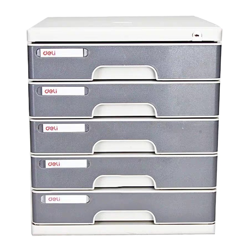 得力9755文件柜带锁(浅灰)(只)