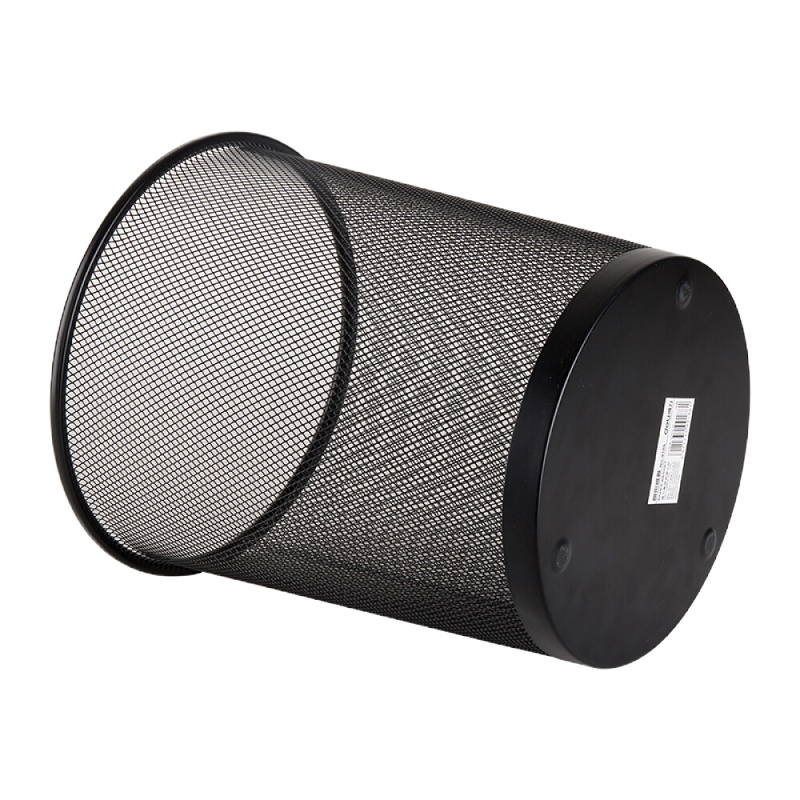 得力9188小号圆纸篓(黑)234x191x275mm金属丝网喷塑工艺