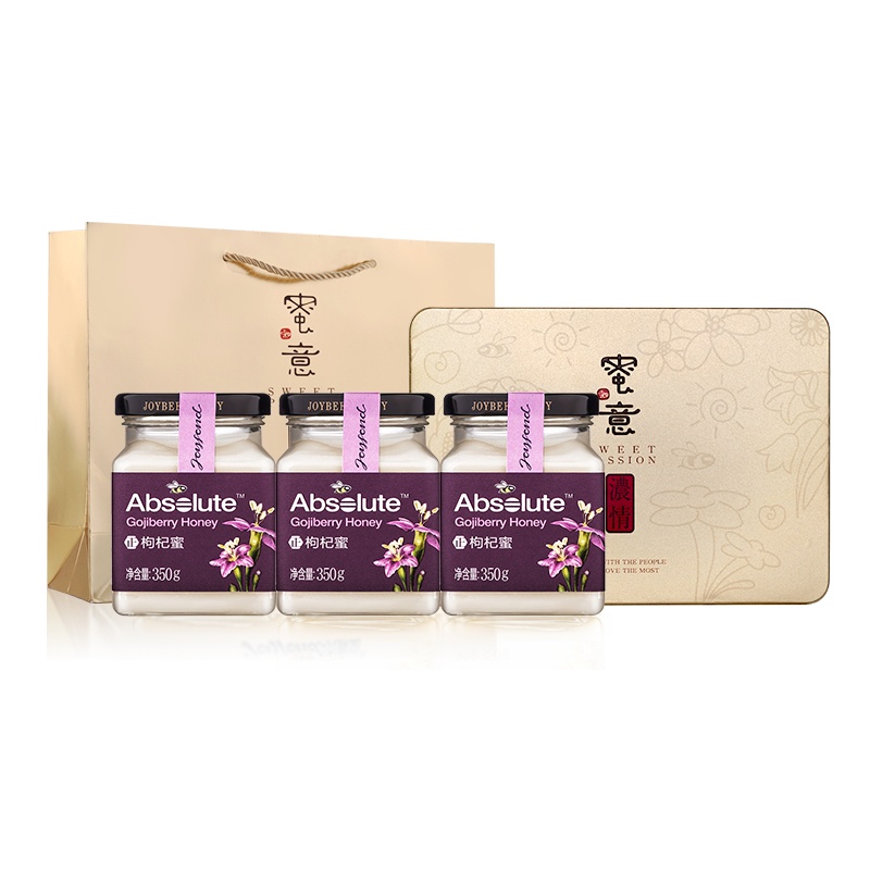 九蜂堂(Joyfond)枸杞蜂蜜3瓶装 350g*3 1050g枸杞蜜 滋补蜂蜜 结晶蜂蜜 药花蜂蜜 礼盒包装