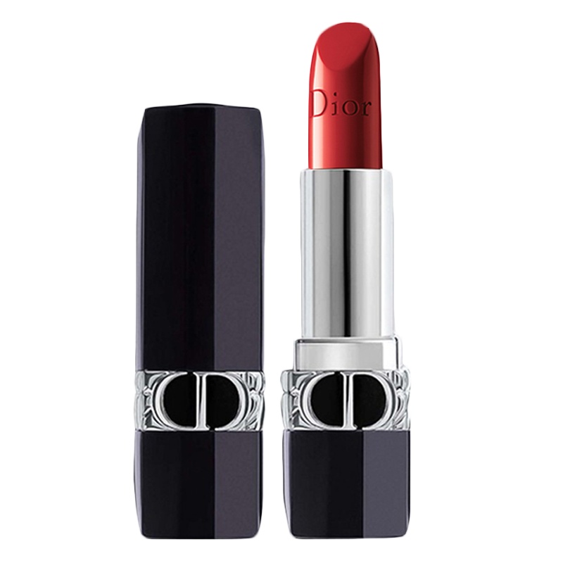 迪奥(Dior)口红女士唇膏3.5g 新款烈艳蓝金999#锻光正红色