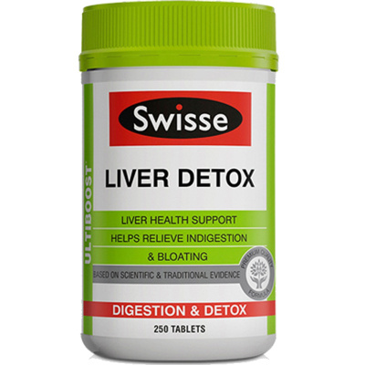 澳洲Swisse瑞思 肝片 250粒 1瓶装 肝水飞蓟肝脏Liver Detox 膳食营养补充剂澳大利亚进口