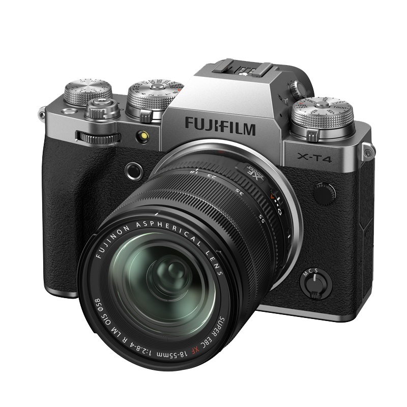 富士(FUJIFILM)微单相机 X-T4/XT4(XF18-55mm)单镜头套装 银色 2610万像素 五轴防抖 vlog视频