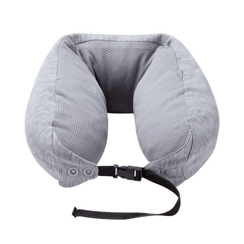 8H多功能U形枕泰国天然乳胶颗粒U型枕办公午睡枕汽车旅行头枕护脖子枕头-U1air混灰色