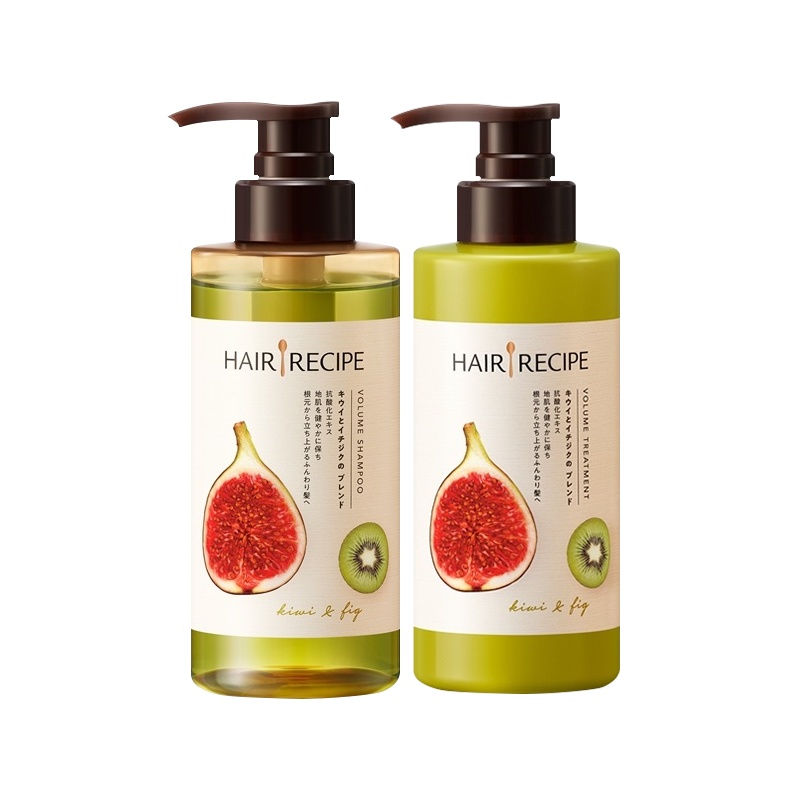 Hair Recipe 日本发之食谱无花果控油洗护套装280ML*2(空气感无硅油守护头皮健康水果香氛洗发露)