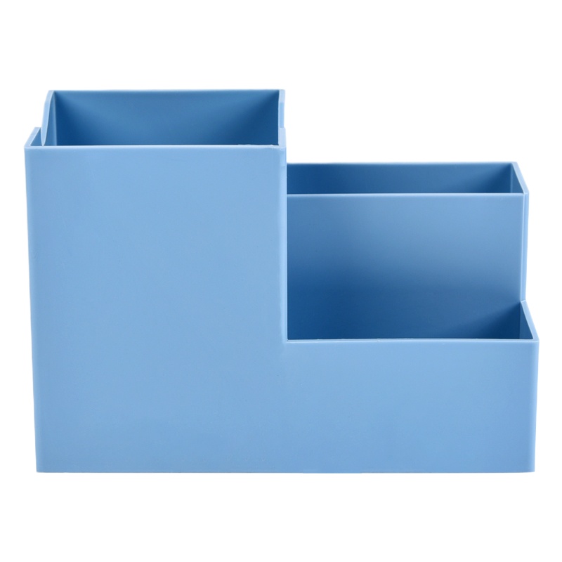 递乐2480 创意多功能笔筒笔杂物整理盒 客厅桌面欧式遥控器收纳盒/办公用品 蓝色