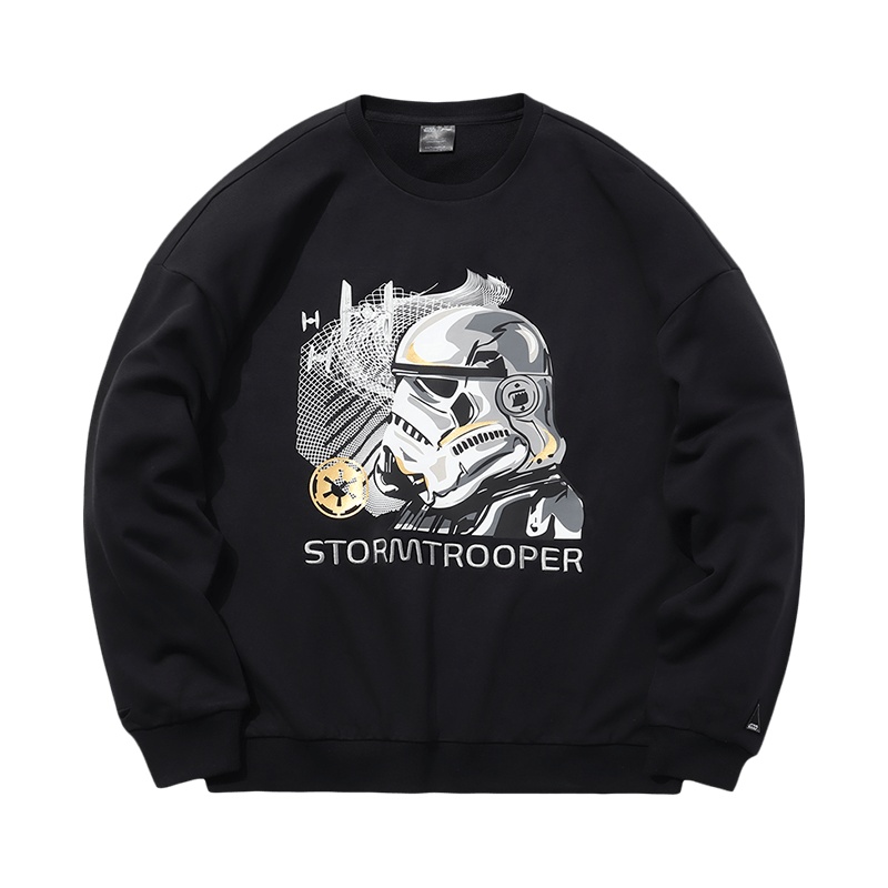 李宁星球大战联名系列男子宽松套头卫衣AWDQ441-3