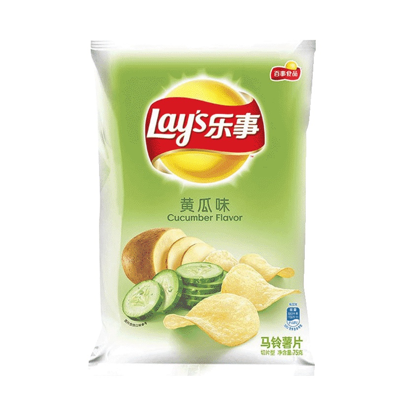 乐事马铃薯片清新清爽黄瓜味70克