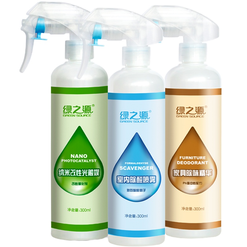 绿之源 360°全效净味三合一纳米改性光触媒除甲醛清除剂去甲醛喷剂 新房装修油漆家具除味剂Z-0374