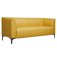 [红心家居]现代时尚皮艺三人位公寓沙发简约办公沙发客厅沙发