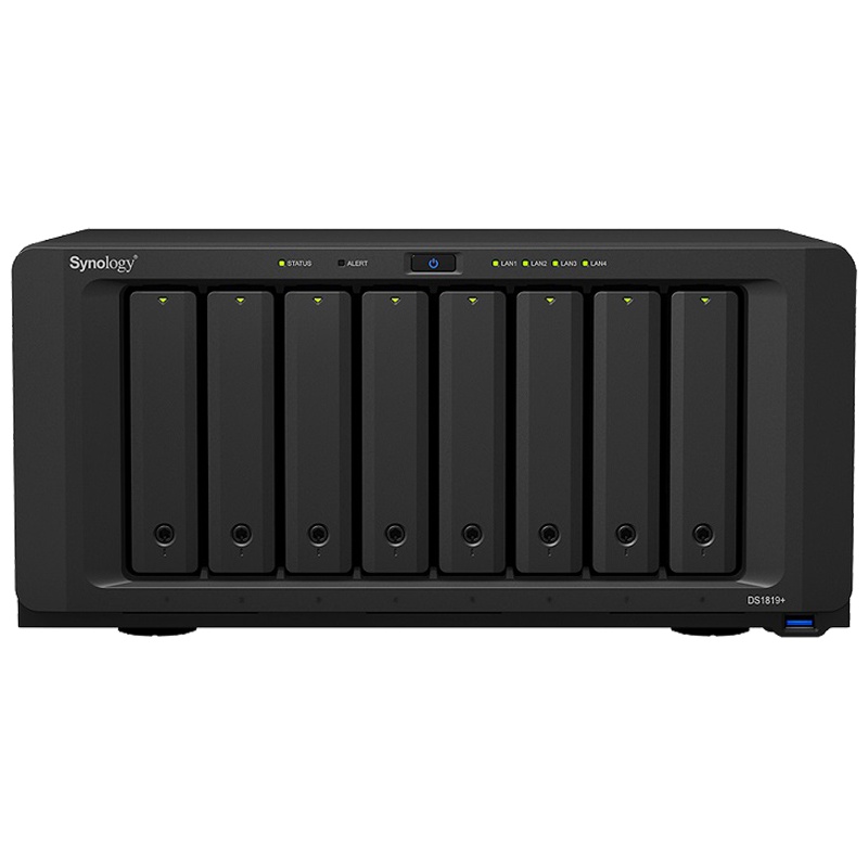 群晖(Synology)DS1821+8盘位四核心NAS网络存储服务器磁盘阵列48TB企业级SATA硬盘千兆端口不规则体