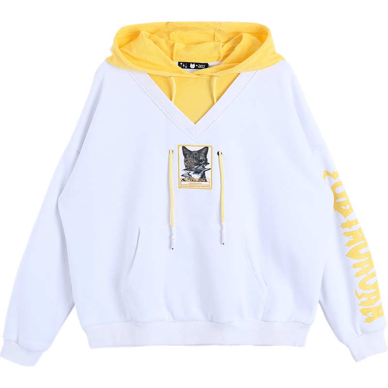 a02商场同款简约刺绣印花秋冬连帽卫衣女D1U6D0221KT