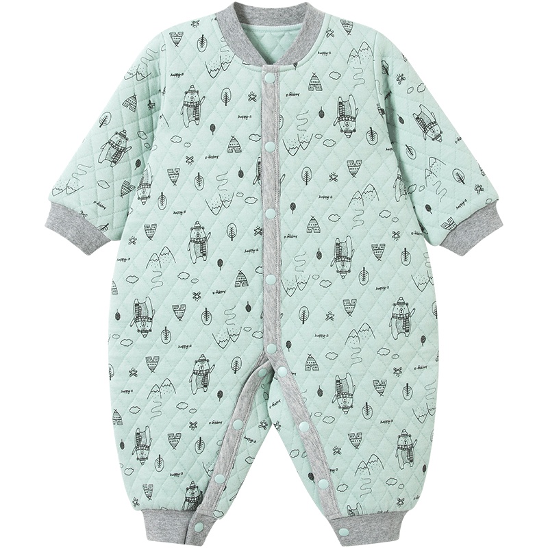 哈贝比（happyB）婴儿连体衣春秋外出卫衣爬服纯棉男女宝宝哈衣新生儿衣服