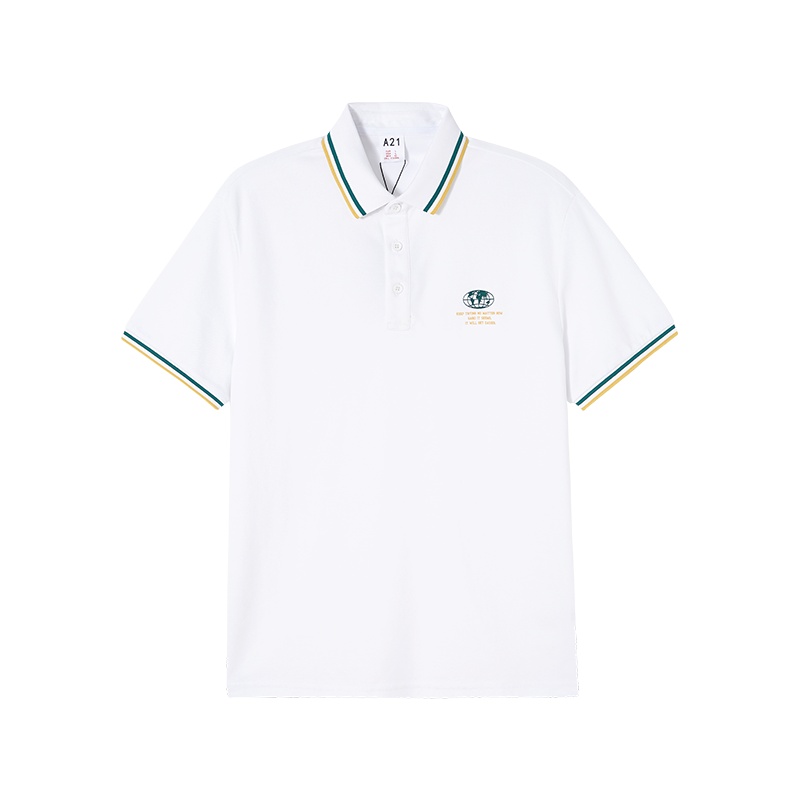 A21夏季2021新款男装 翻领短袖POLO衫男士百搭上衣学院风潮男衣服