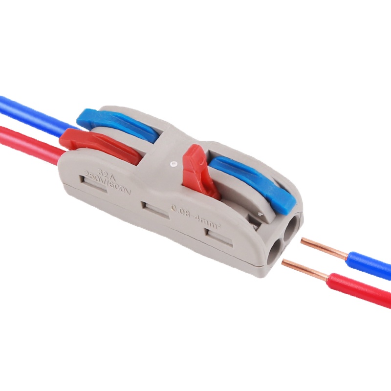 PCT-222彩色多功能电线快速接线对接头 二进二出公母对接插头50只