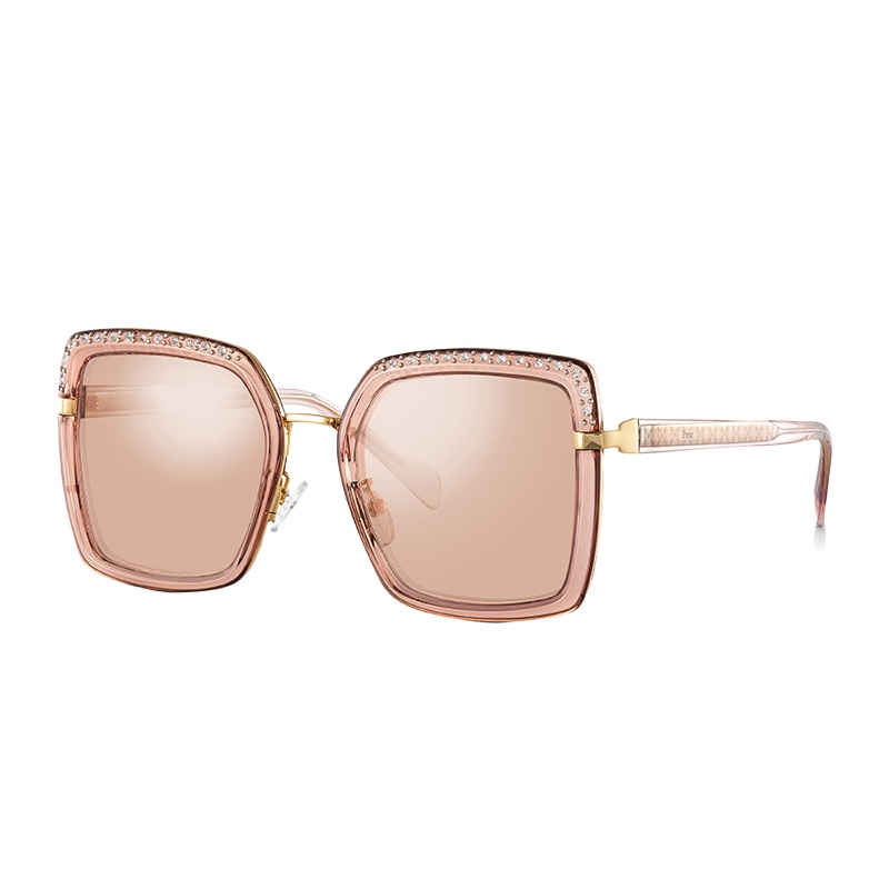 帕莎墨镜女时尚韩版潮网红圆脸小脸眼镜水钻方框太阳镜配