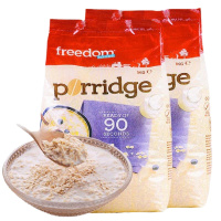 澳洲进口Freedom无糖麦片免煮即食早餐冲饮纯燕麦片全家1kg*2