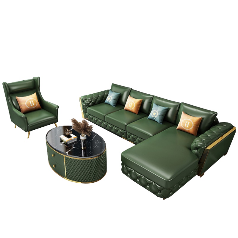 有模有样 美式轻奢真皮沙发头层牛皮客厅意式转角小户型现代简约沙发组合