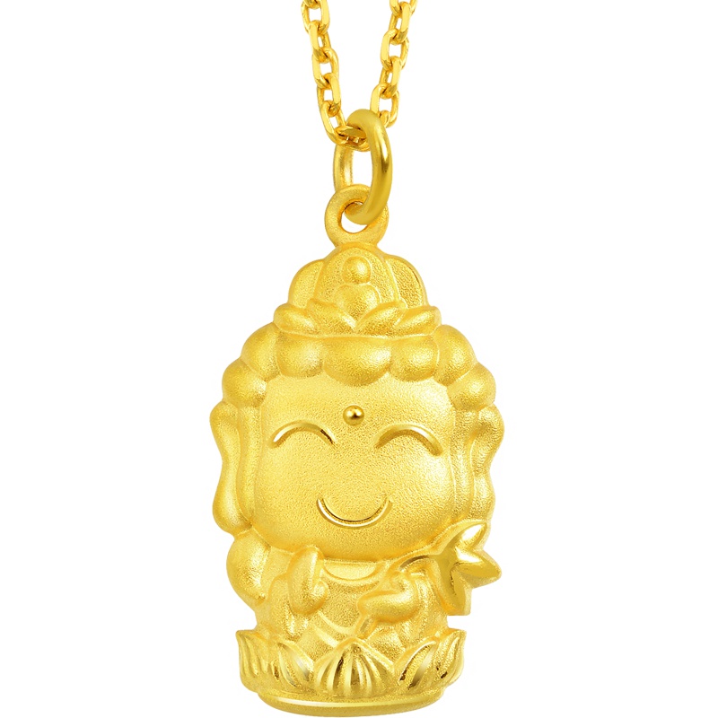 周生生(CHOWSANGSANG) 黄金(足金)普贤菩萨(建议生肖龙、蛇佩戴)吊坠89233P 计价