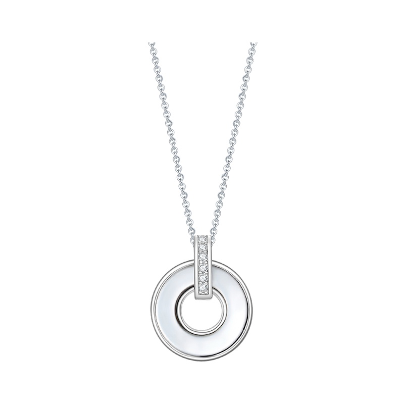 DTOTO 日韩圆环纯银项链简约气质锁骨链女