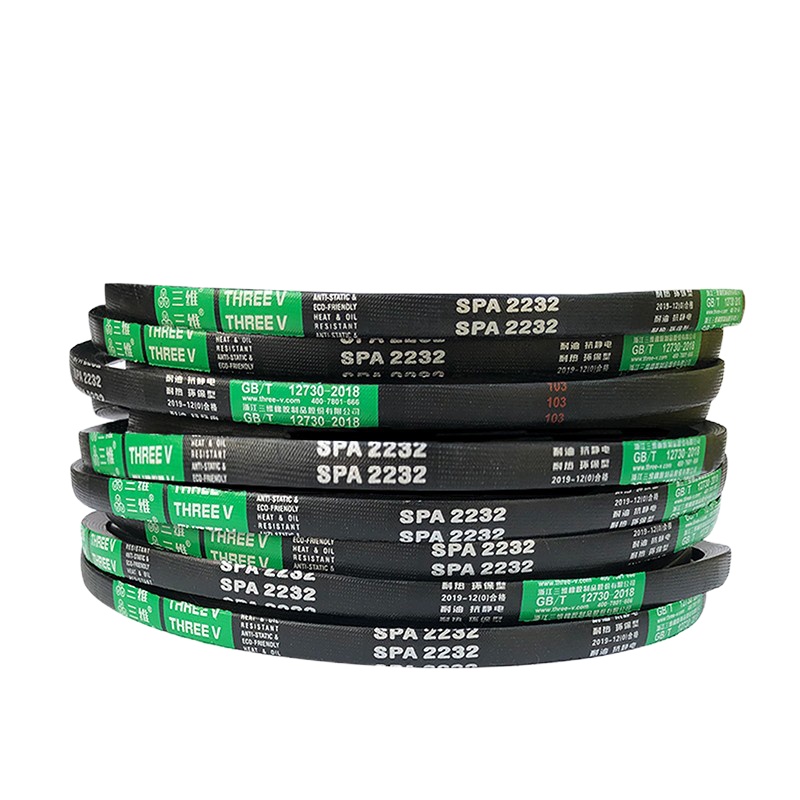 三维（THREEV）动力传动橡胶工业皮带 高速防滑窄型包布V带SPB型三角带 SPB3800