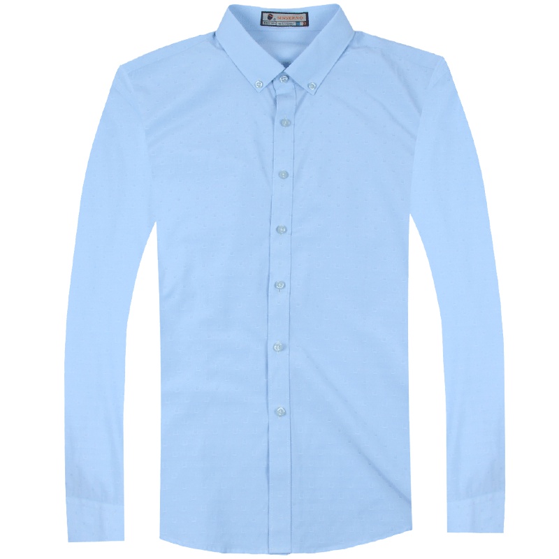 曼西尔奴长袖衬衫 百搭上班族商务休闲衬衣男士潮流男士衬衫长袖男时尚