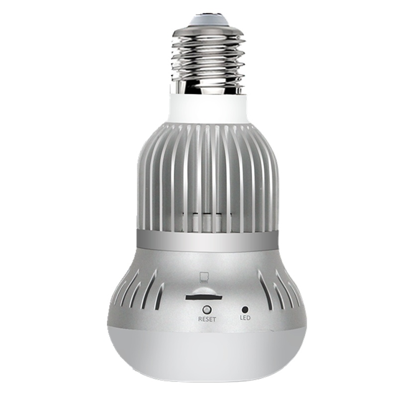 360度全景灯泡摄像头无线无网监控器家用手机远程高清夜视一体机 标配无内存