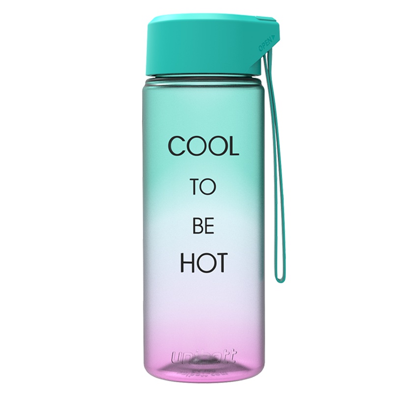 优道unibott安全tritan材质磨砂质感渐变色小巧可爱便携塑料水杯410ml