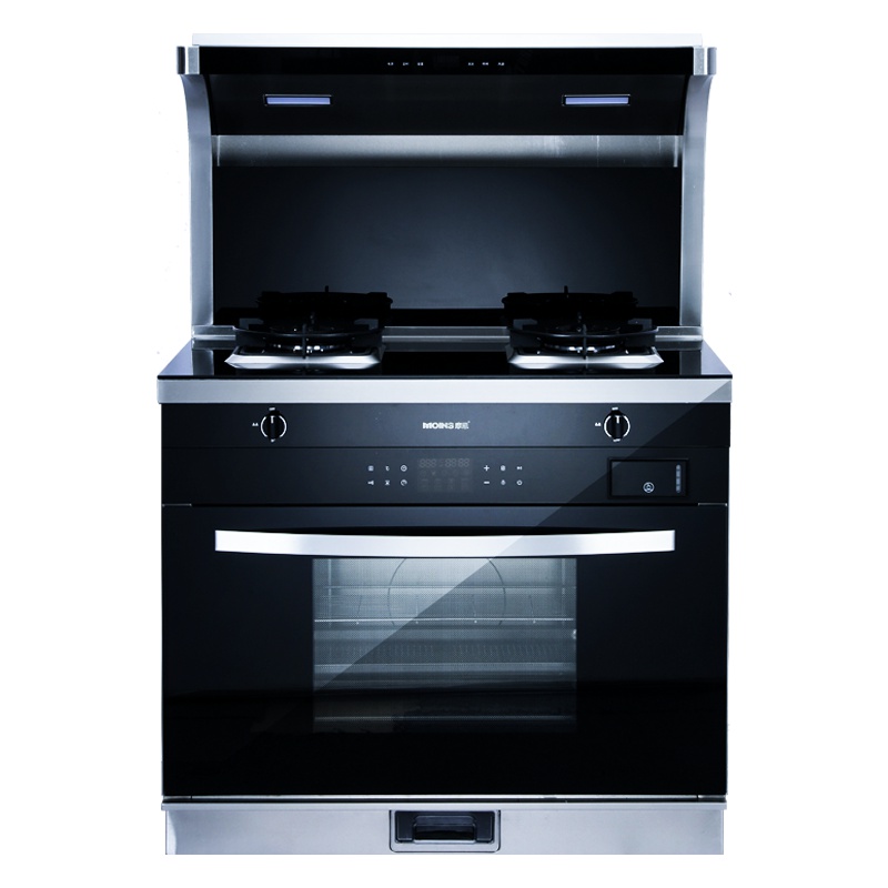 MOINS摩恩 ME88蒸烤一体 1级能效 侧吸式下排油烟机一体 天然气/液化气 集成灶