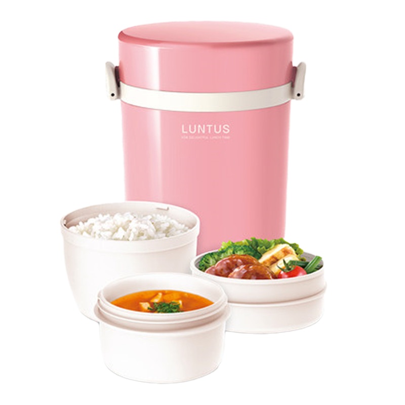 日本asvel超长保温饭盒多层便当盒1人不锈钢上班族便携粉色保温桶