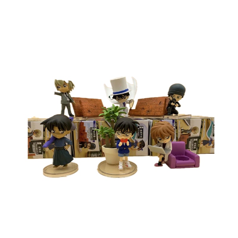 梦幻工场6款名探侦柯南 柯南 工藤新一 赤井秀一 白衣 怪盗基德 盒蛋手办模型摆件