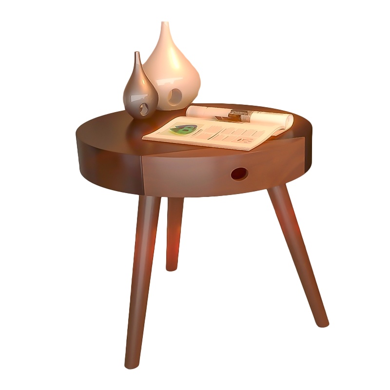 意式极简床头柜创意现代阿斯卡利轻奢家用皮床床边柜带抽屉主卧室家具黑色