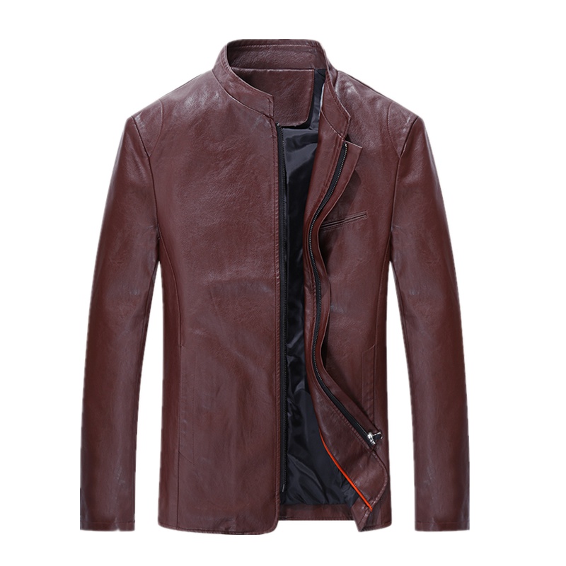 三弦(LA CORDE)新款男士皮衣男潮夹克修身韩版机车服帅气秋个性潮流立领外套LA-QZQ-1639