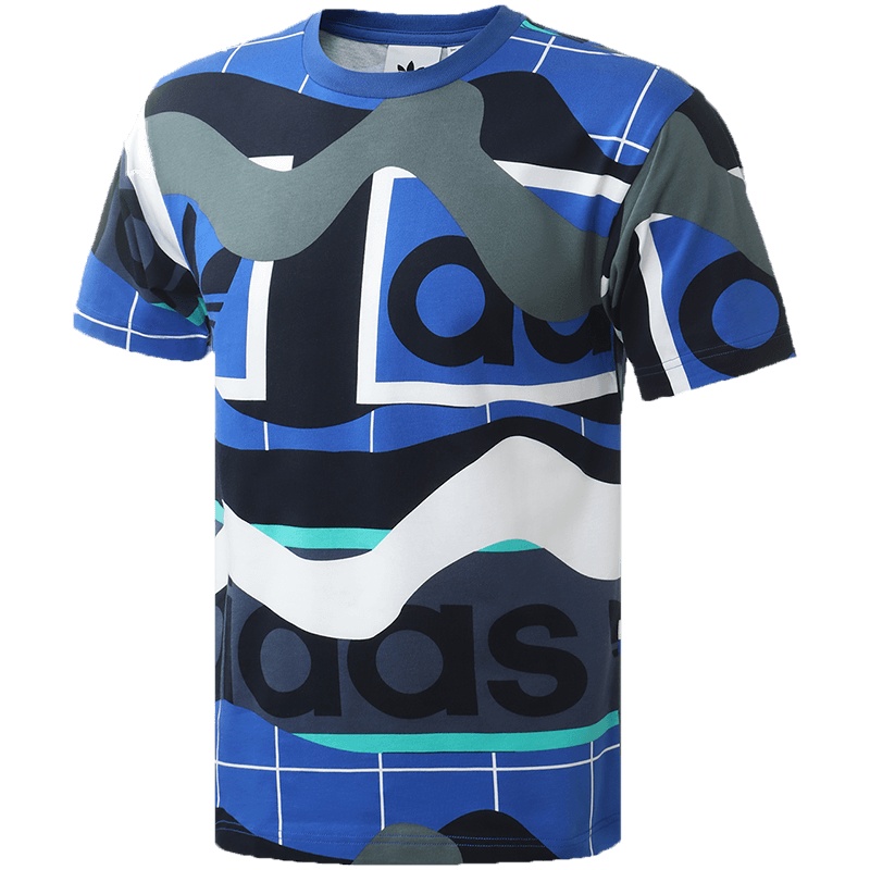 adidas阿迪达斯三叶草男装运动服休闲短袖T恤FM1554