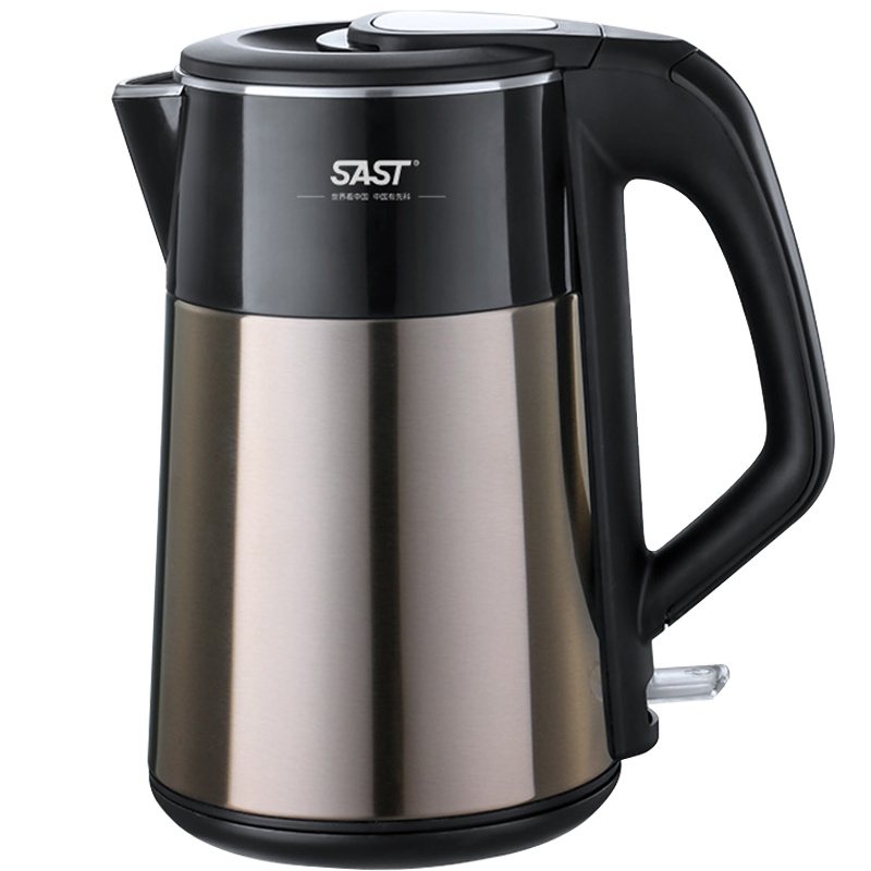先科(SAST)电水壶 双层防烫烧水壶热水壶 全钢无缝内胆电热水壶1.8L大容量XH-6315