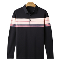 恒源祥男士长袖T恤2020新款翻领商务休闲中年男士t恤衫