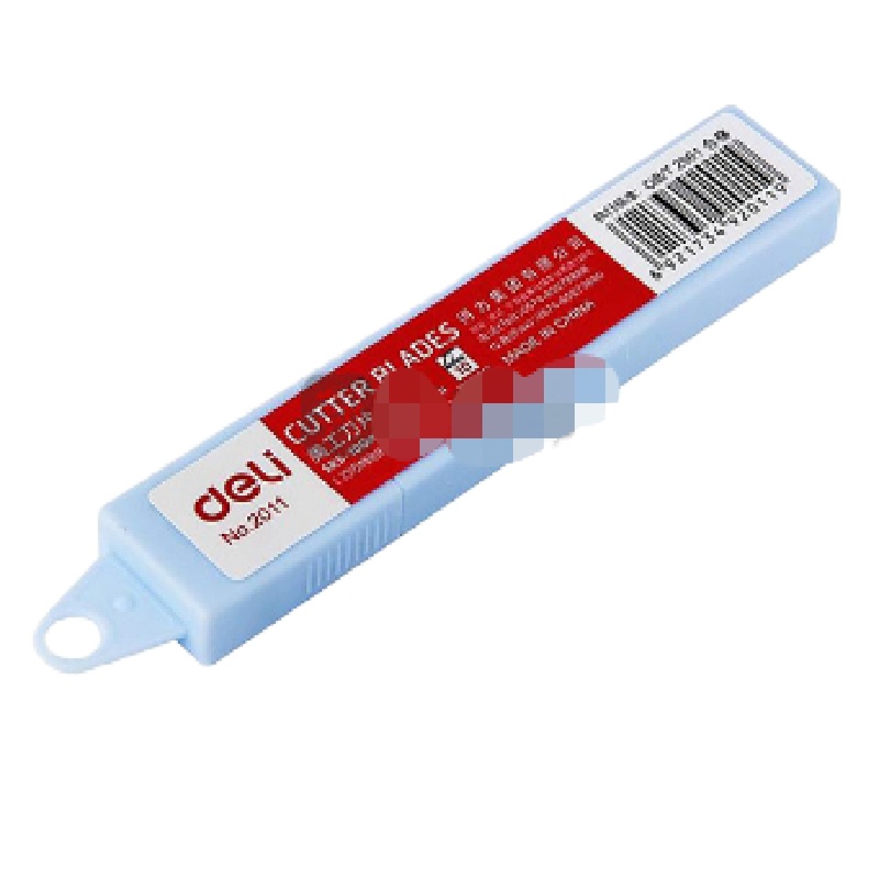 DELI/得力大号美工刀片 2011 18mm 10片装 1盒*5盒（新老款包装随机发货）@