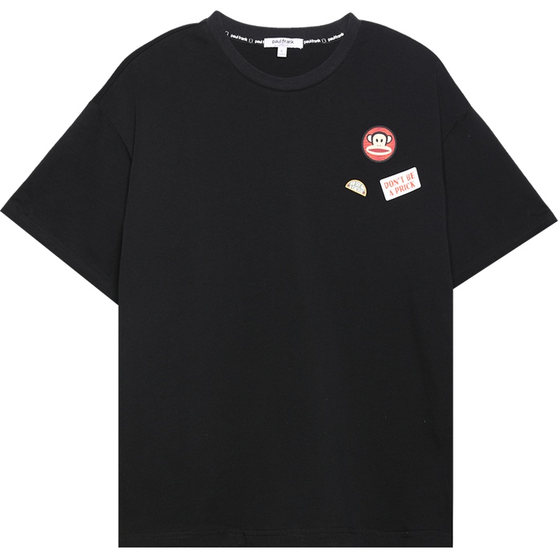 Paul Frank/大嘴猴夏季新款短袖T恤男韩版潮流LOGO印花上衣