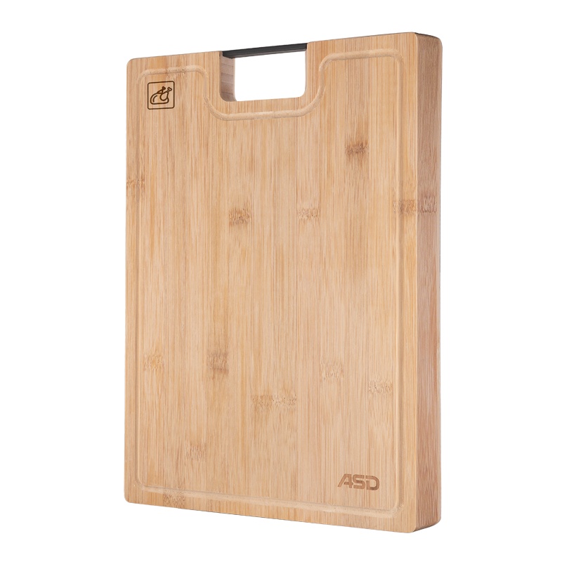 爱仕达菜板 天然竹砧板 带积水槽可悬挂加厚可剁肉切菜板水果案板 大号加厚GJ28B3WG-H(40*28*3cm)