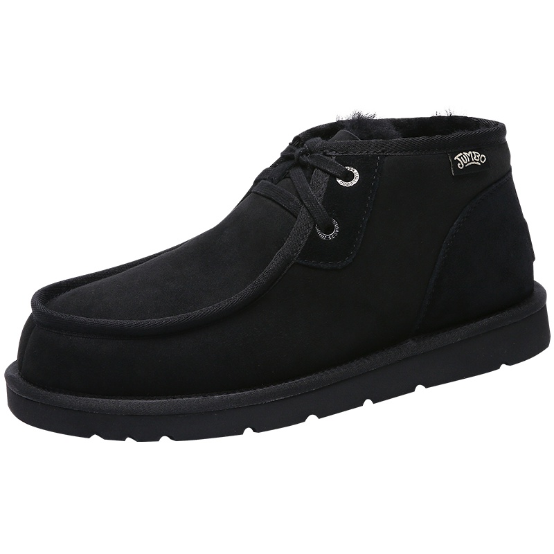 JUMBO简帛2019澳洲羊皮毛一体男士贝克短靴子保暖雪地靴男鞋2528