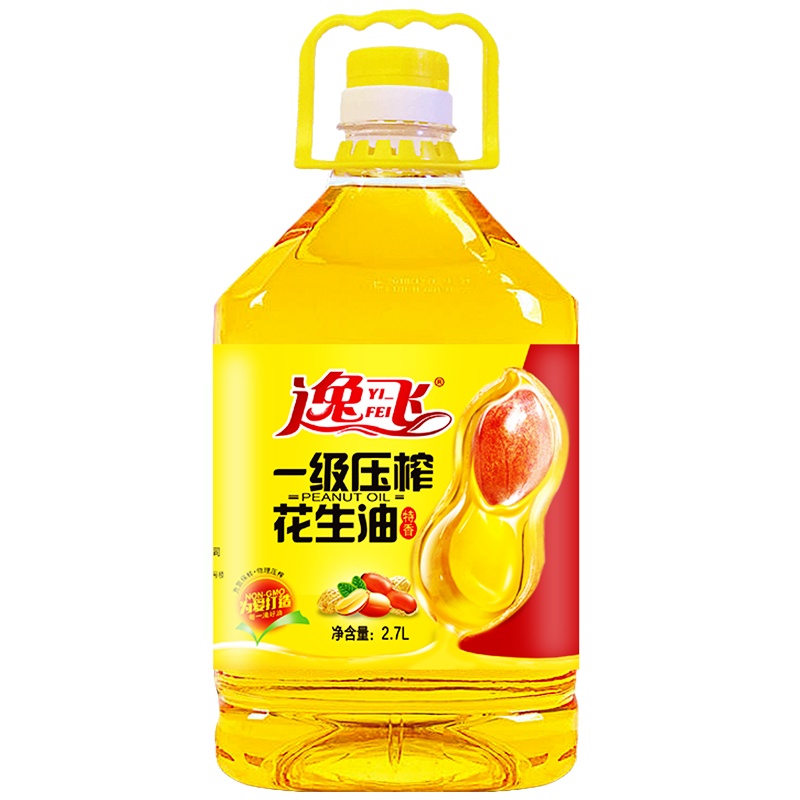 逸飞特香压榨花生油2.7L食用油