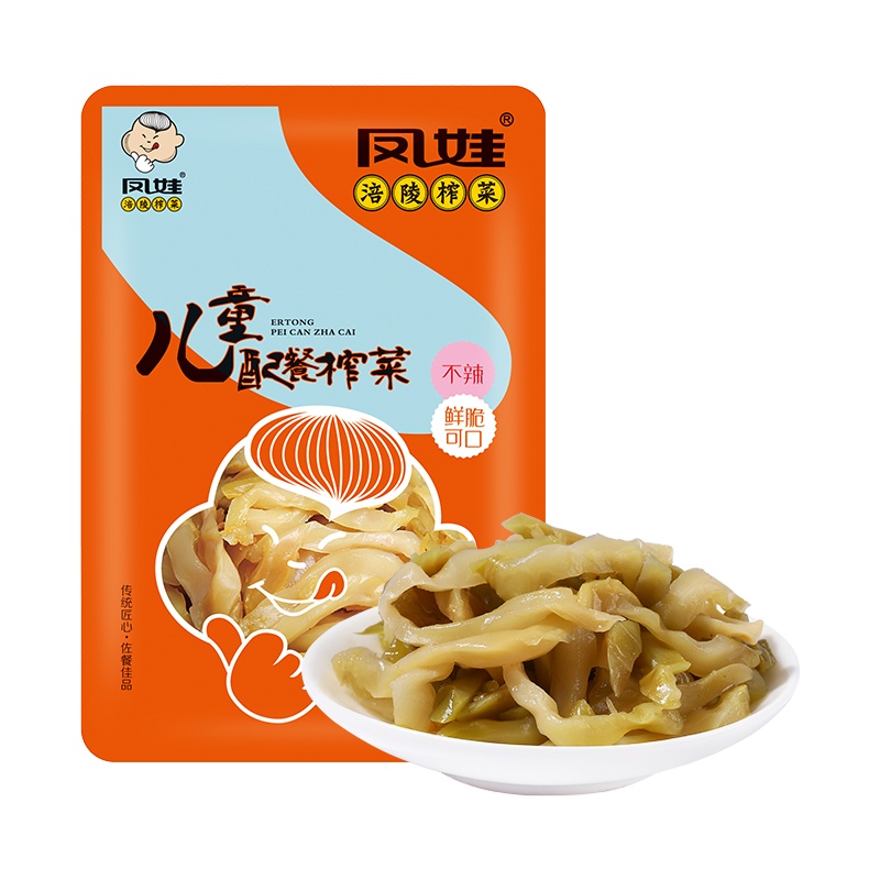 [凤娃]涪陵儿童榨菜丝80g/袋小包装美味咸菜酱菜下饭菜重庆特产