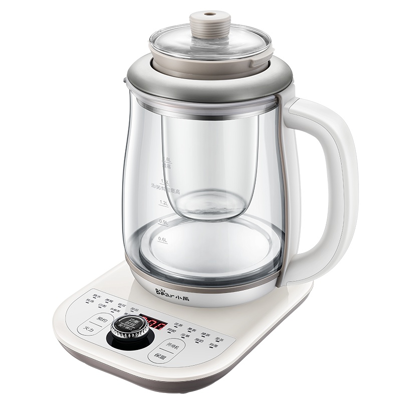 小熊(Bear)养生壶定制款1.8L燕窝壶多功能加厚玻璃煮茶器 电水壶电热水壶花茶壶煮茶壶