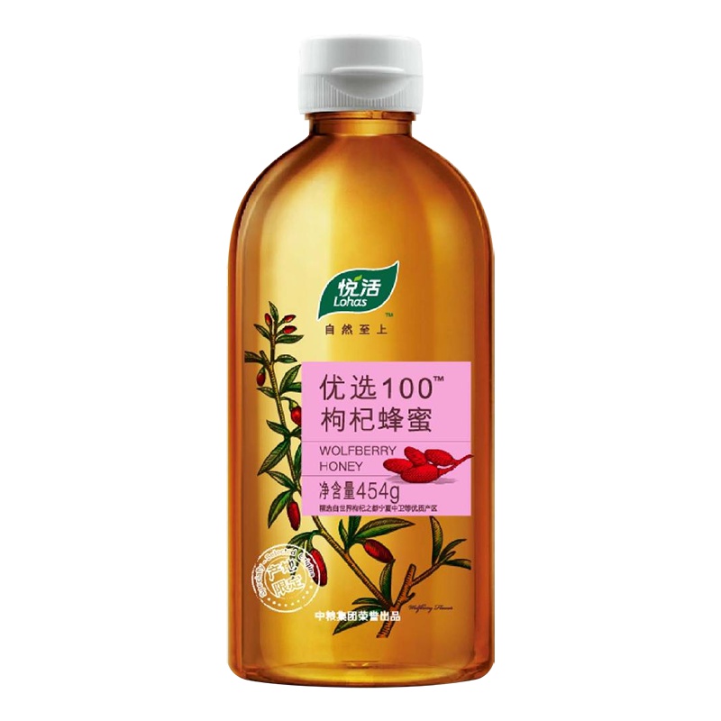 [中粮我买网] 悦活 优选100枸杞蜂蜜454g