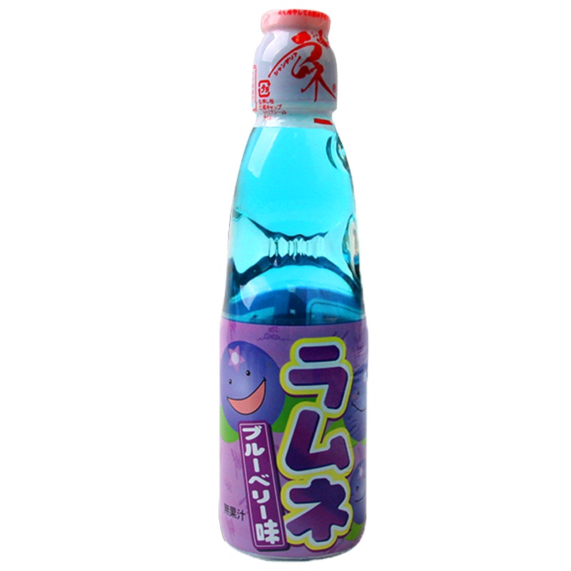 日本进口 哈达 波子汽水蓝莓味碳酸饮料 200ml