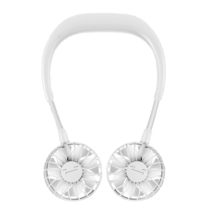 网红迷你型懒人风扇便携挂脖USB小电风扇充电（黑白颜色随机）（不带香薰款）