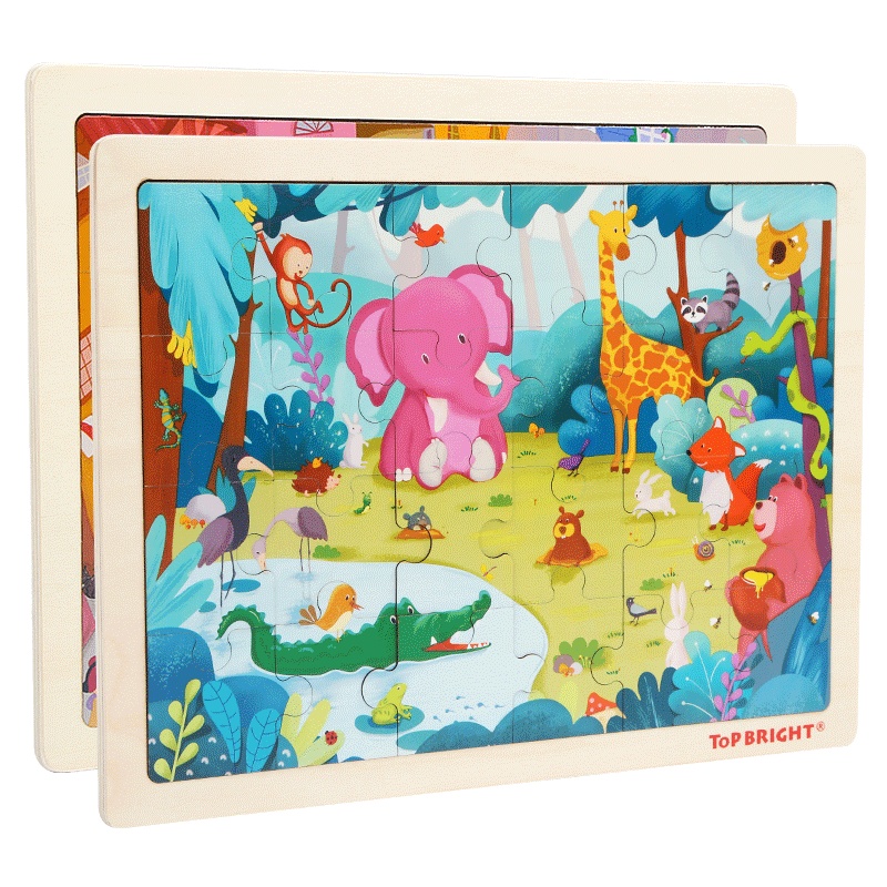 特宝儿(Topbright)消防救援拼图 儿童拼图玩具宝宝木质拼图 男孩女孩儿童玩具 120395