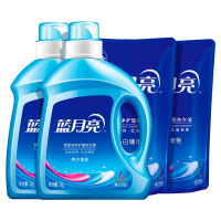 蓝月亮 亮白增艳洗衣液2kg瓶*2+1kg*2袋装 白衣更白彩衣更艳 薫衣草香