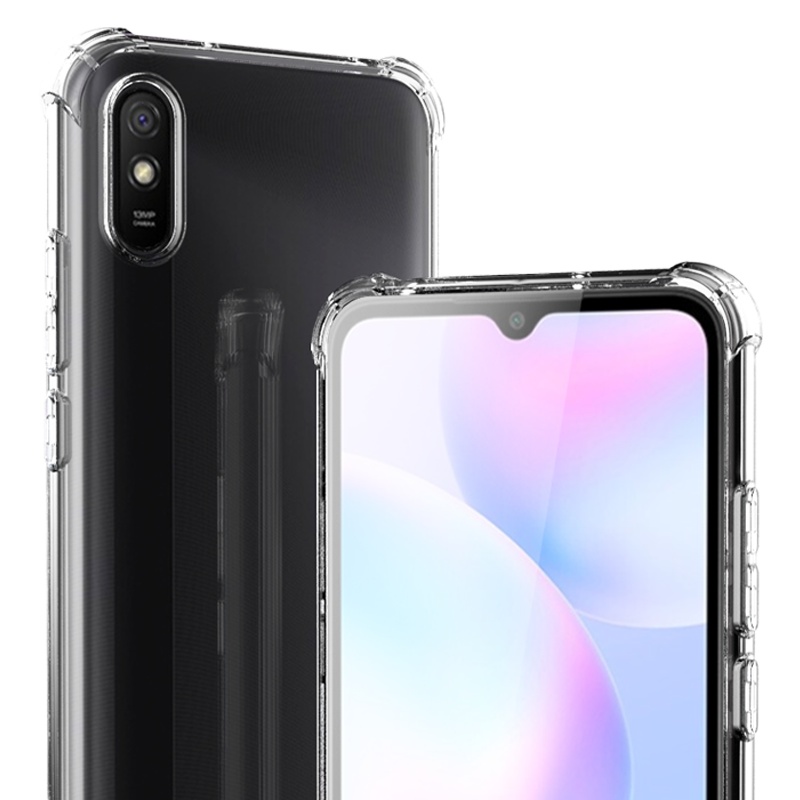 ESCASE 红米9A手机壳小米redmi9A保护套TPU全包气囊防摔壳男女通用(有吊绳孔)ES-iP9系列 升级版透白